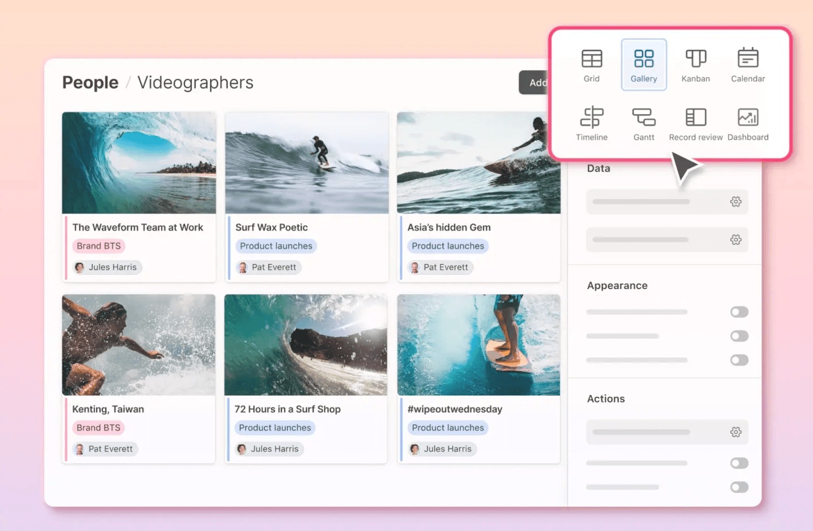 Sự linh hoạt trong chế độ xem này giúp các đội nhóm làm việc theo quy trình riêng phù hợp và hiệu quả hơn.