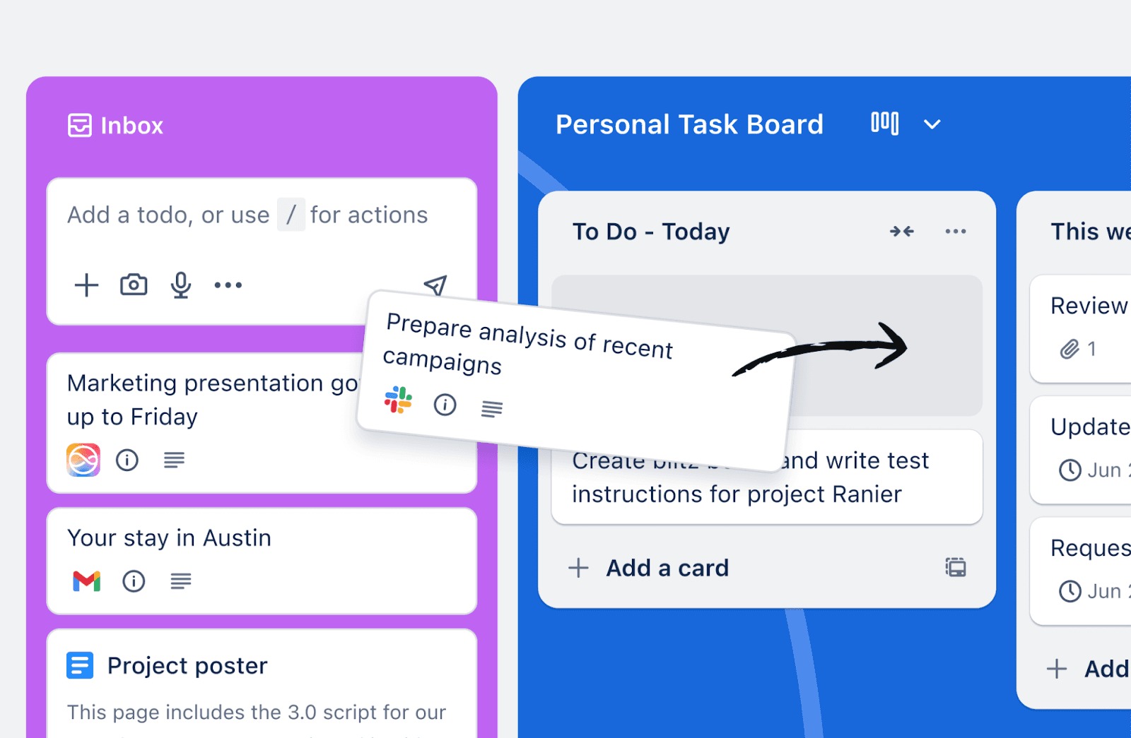 Trello cung cấp giao diện trực quan theo phong cách Kanban, phù hợp với các nhóm ưa chuộng quản lý tác vụ dạng bảng