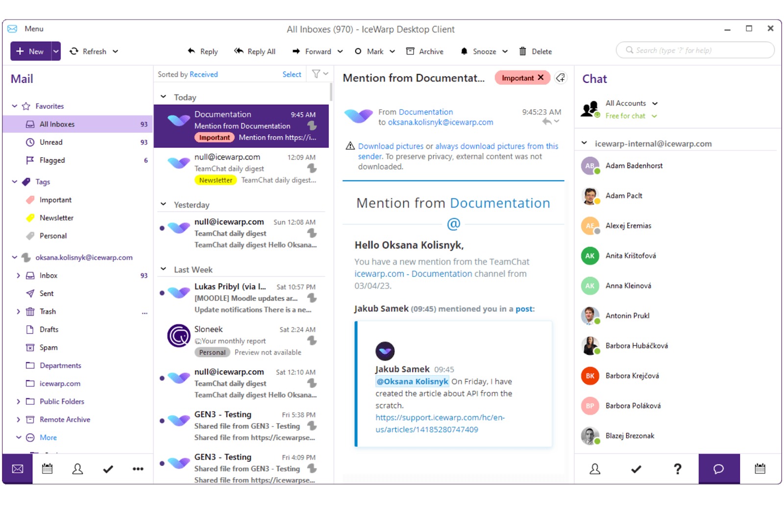 IceWarp là một nền tảng giao tiếp và cộng tác toàn diện, cải tiến so với Zimbra nhờ một bộ công cụ đầy đủ bao gồm email, trò chuyện, chỉnh sửa tài liệu và gọi thoại/video trong một hệ thống thống nhất
