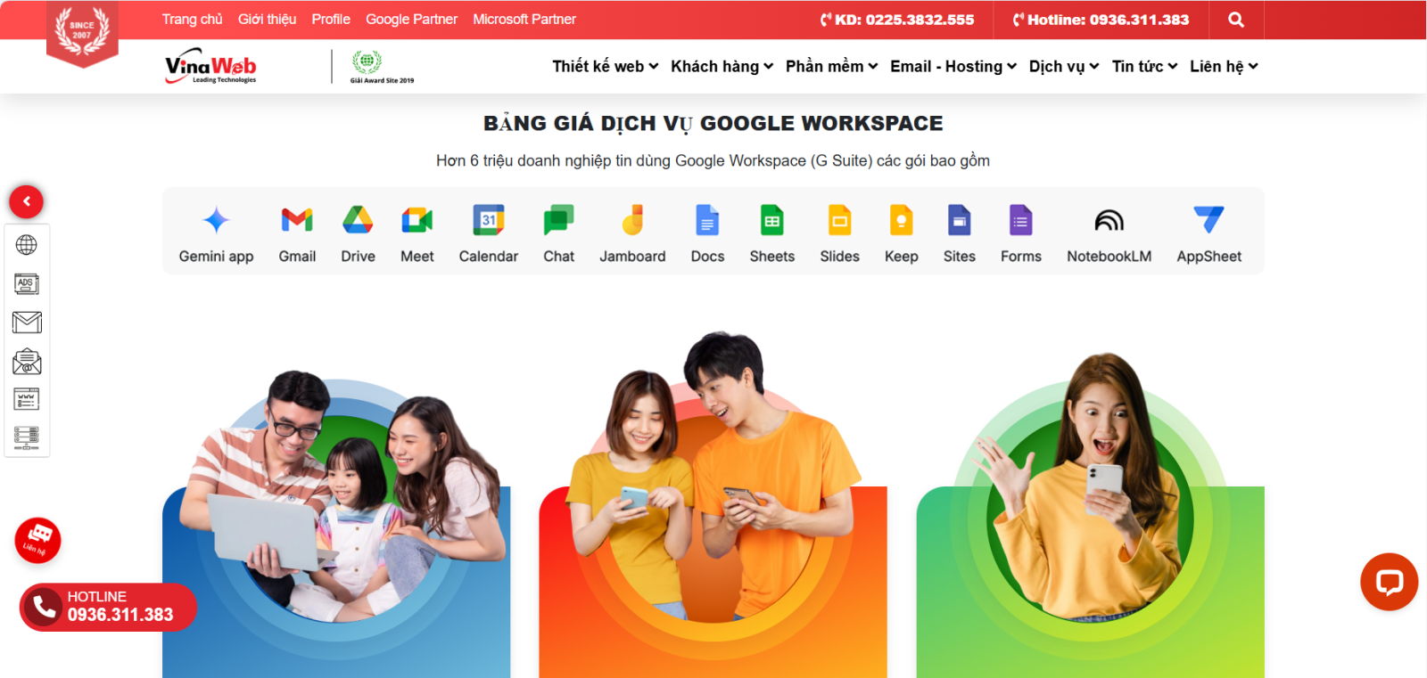 Vinaweb là đối tác ủy quyền chiến lược cung cấp Google Workspace tại Việt Nam