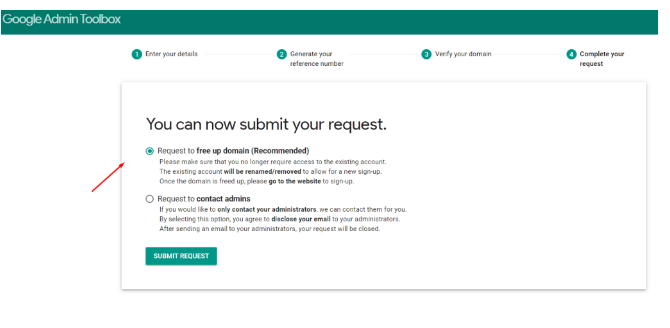 Chọn xóa tài khoản không cần hỏi admin