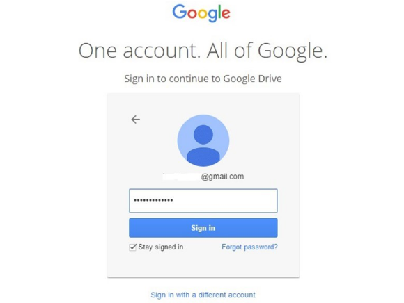 Đăng nhập tài khoản Google