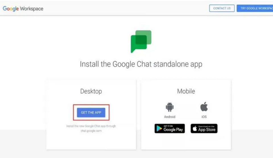 Truy cập Google Chat