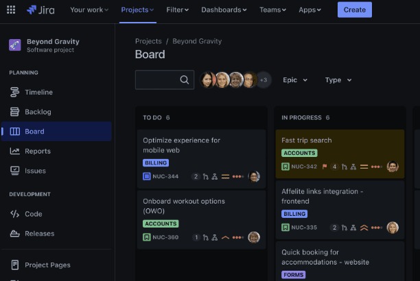 Jira cung cấp khả năng tạo liên kết giữa các OKR và sử dụng hệ thống phân cấp để tổ chức OKR một cách trực quan trên toàn công ty