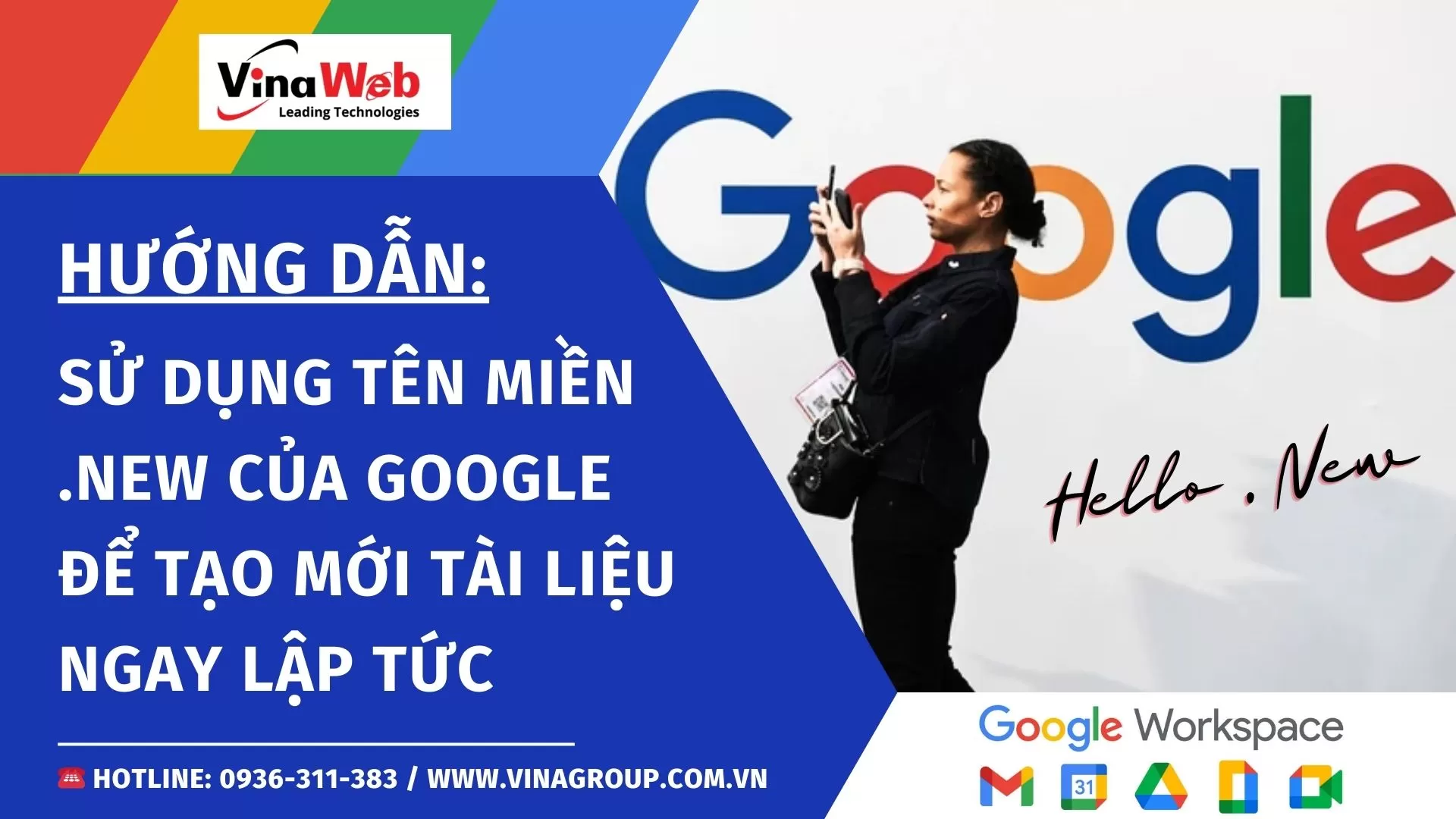 Hướng dẫn sử dụng tên miền .new của Google tạo mới tài liệu
