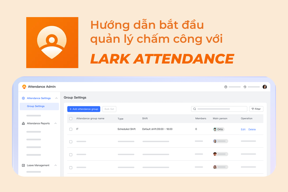 Hướng dẫn bắt đầu quản lý chấm công với Lark Attendance